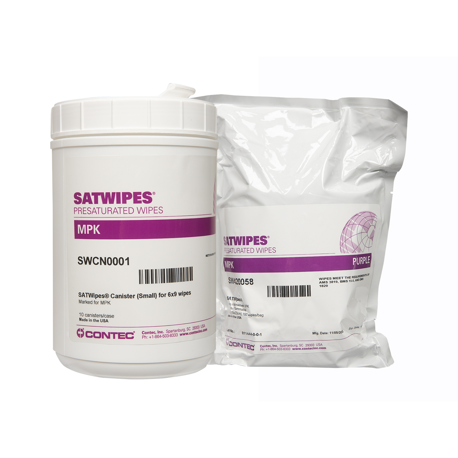 SATWIPES® Wipes with MPK